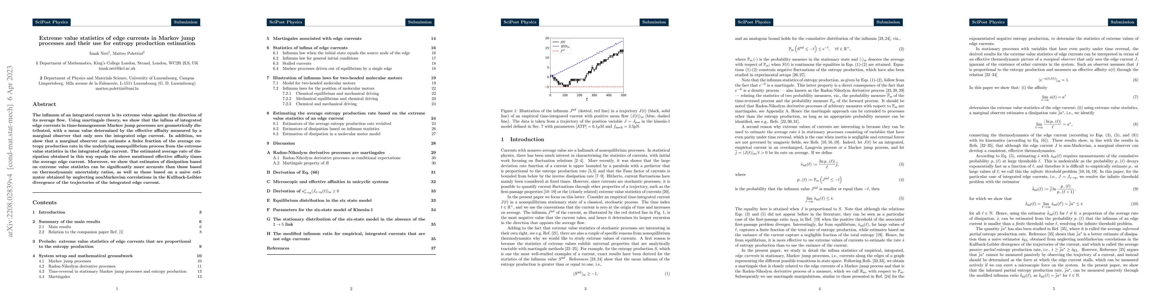 Thumbnail for Extreme value statistics of edge currents in Markov jump processes and
  their use for entropy production estimation