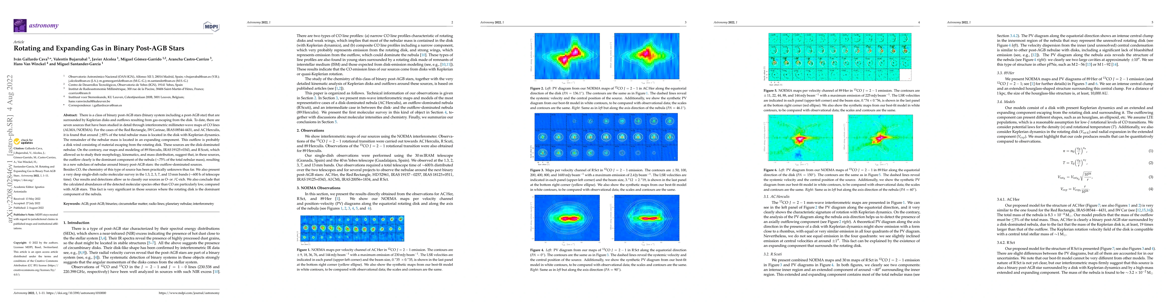 Thumbnail for Rotating and Expanding Gas in Binary Post-AGB Stars