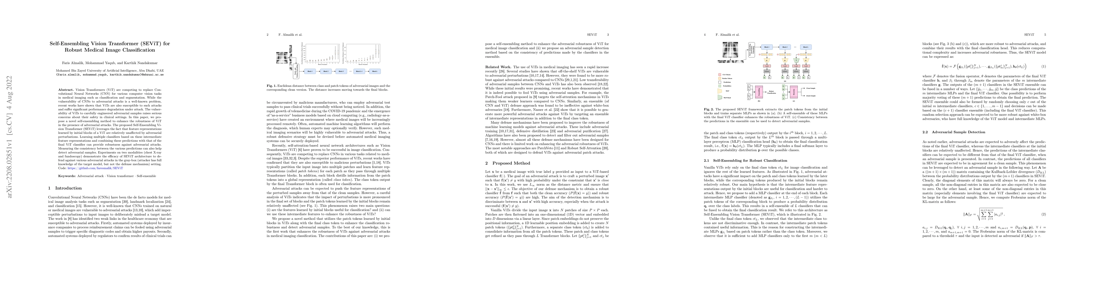 Thumbnail for Self-Ensembling Vision Transformer (SEViT) for Robust Medical Image
  Classification