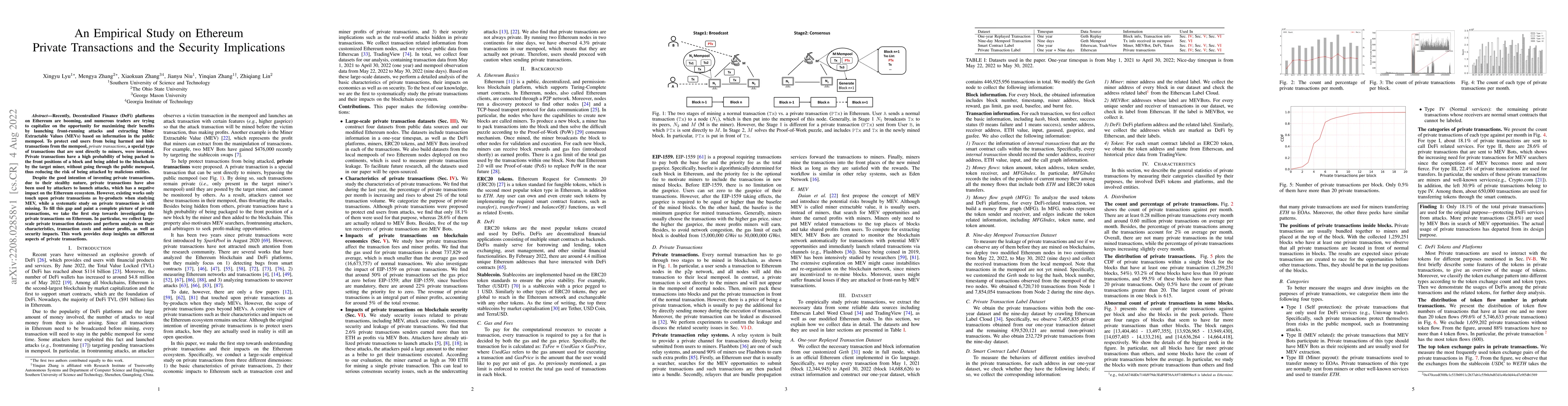 Thumbnail for An Empirical Study on Ethereum Private Transactions and the Security
  Implications