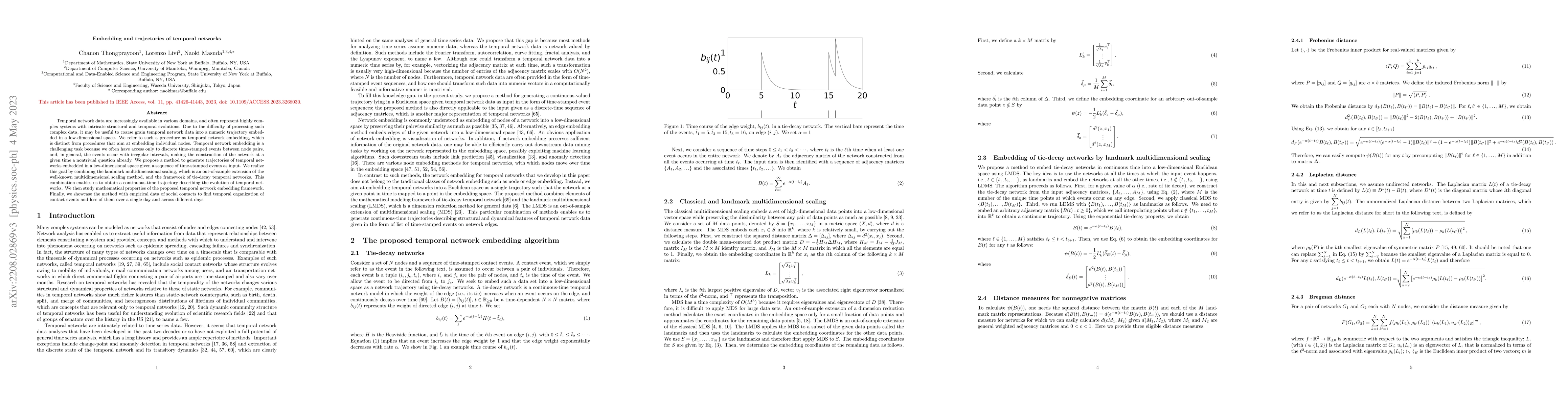 Thumbnail for Embedding and trajectories of temporal networks