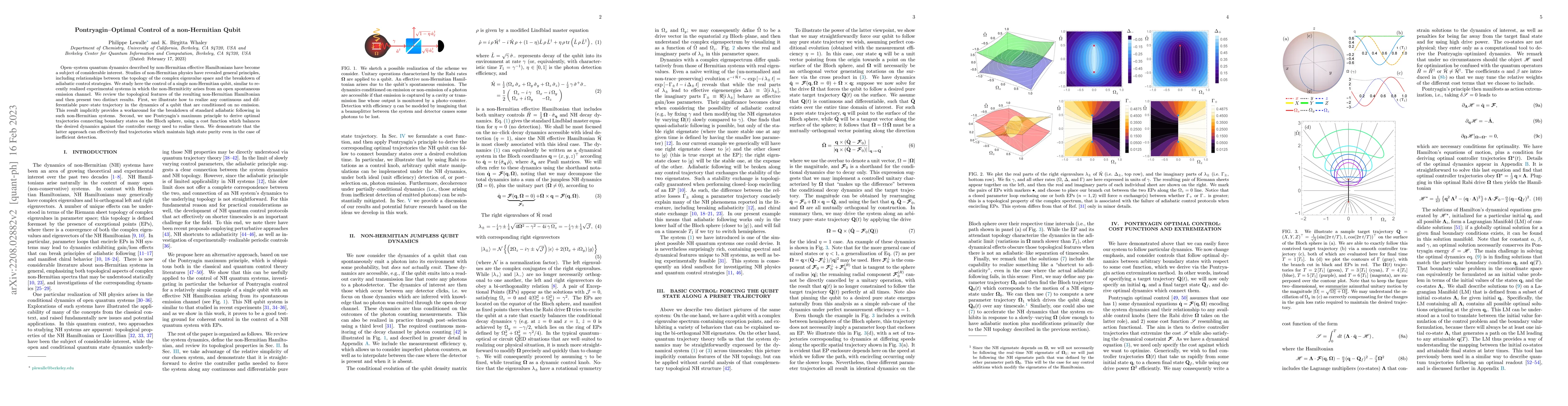 Thumbnail for Pontryagin-Optimal Control of a non-Hermitian Qubit