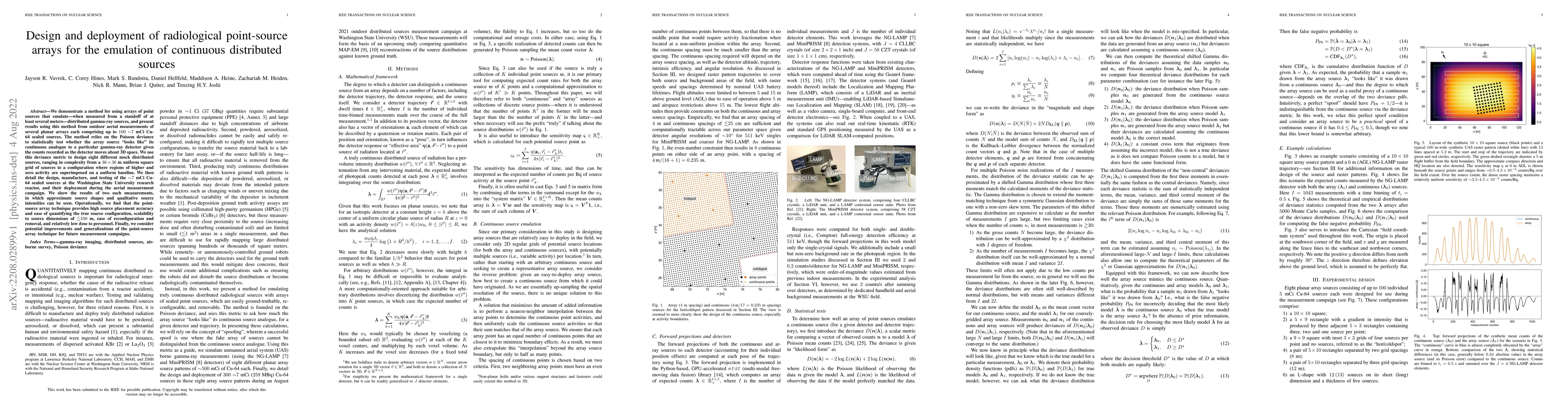 Thumbnail for Design and deployment of radiological point-source arrays for the
  emulation of continuous distributed sources