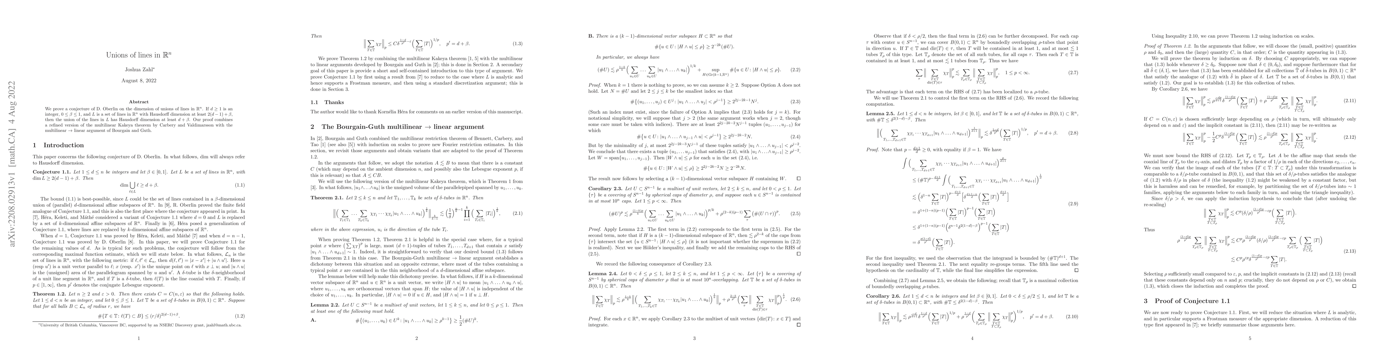 Thumbnail for Unions of lines in $\mathbb{R}^n$