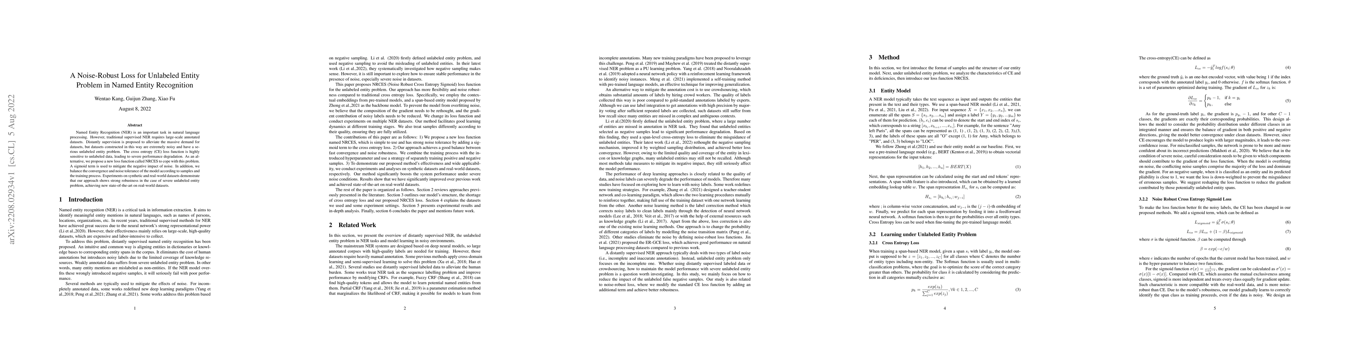 Thumbnail for A Noise-Robust Loss for Unlabeled Entity Problem in Named Entity
  Recognition