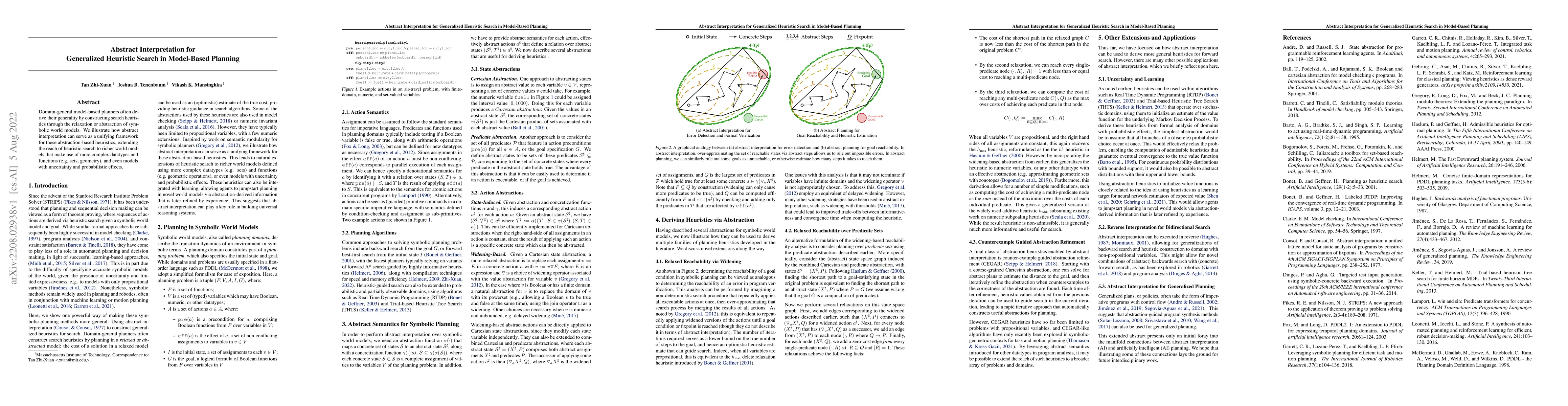 Thumbnail for Abstract Interpretation for Generalized Heuristic Search in Model-Based
  Planning