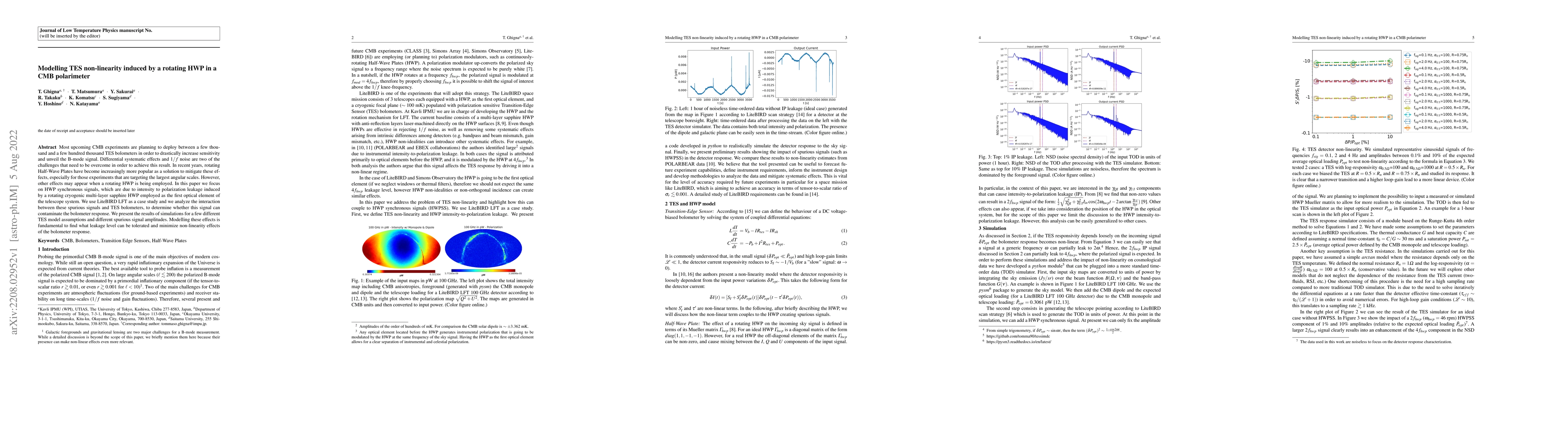 Thumbnail for Modelling TES non-linearity induced by a rotating HWP in a CMB
  polarimeter