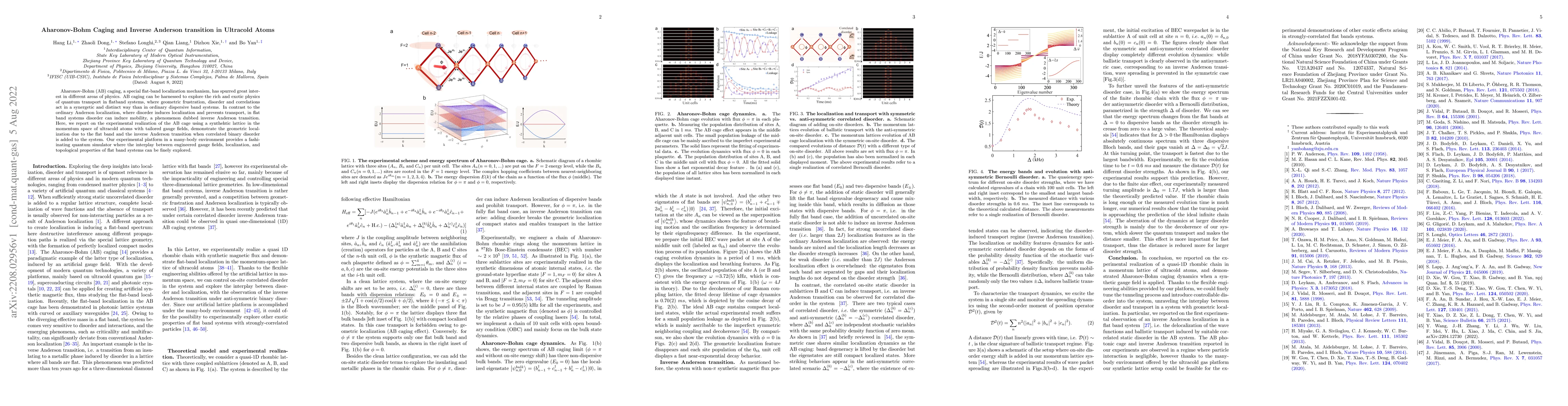 Thumbnail for Aharonov-Bohm Caging and Inverse Anderson transition in Ultracold Atoms