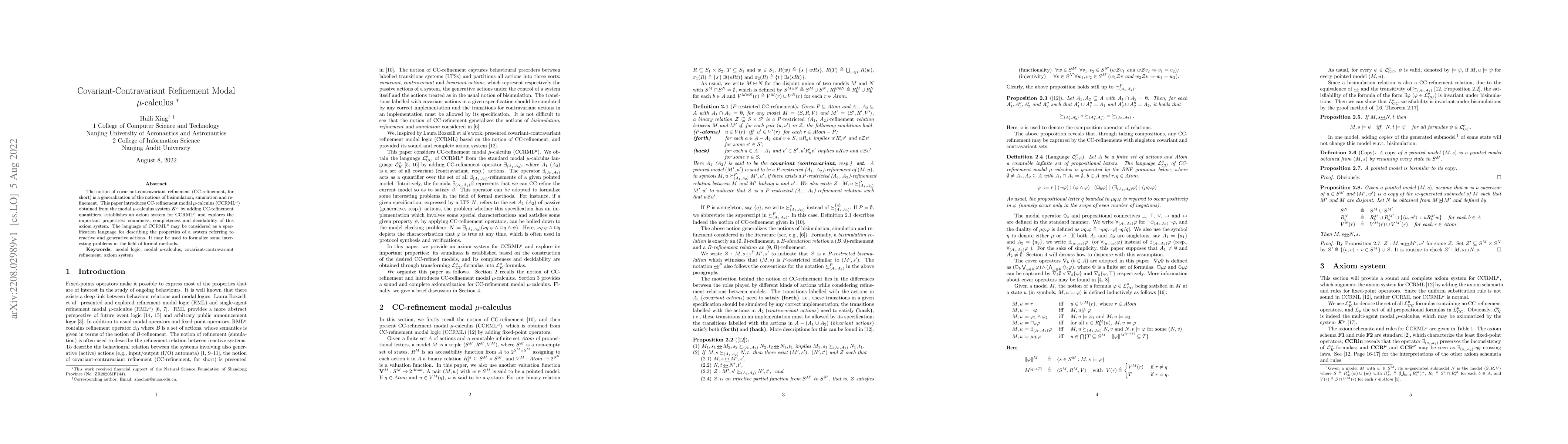 Thumbnail for Covariant-Contravariant Refinement Modal $\mu$-calculus