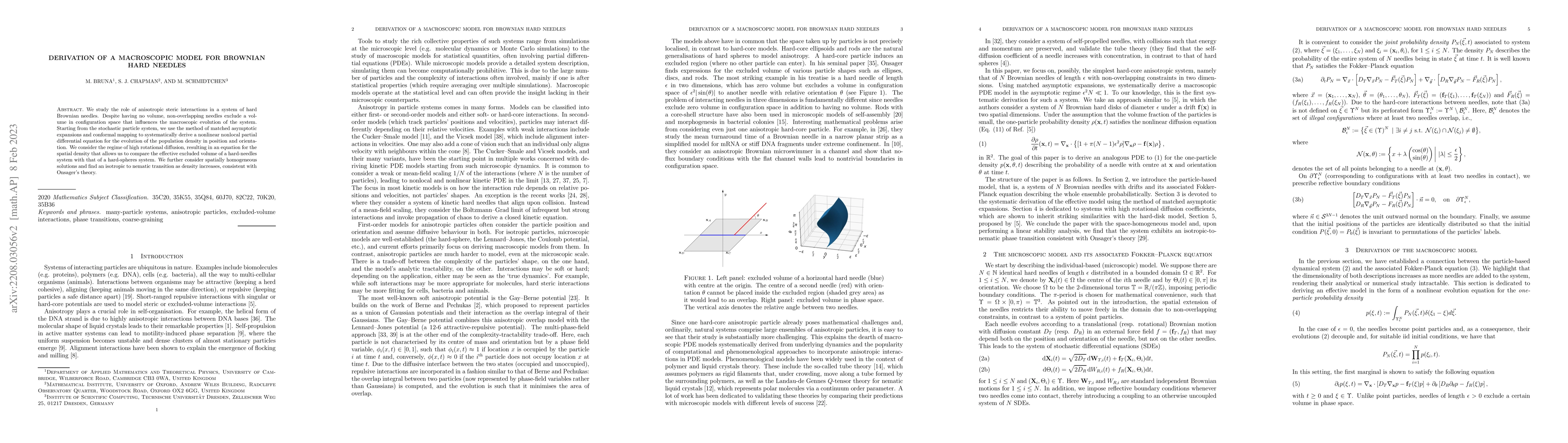 Thumbnail for Derivation of a macroscopic model for Brownian hard needles