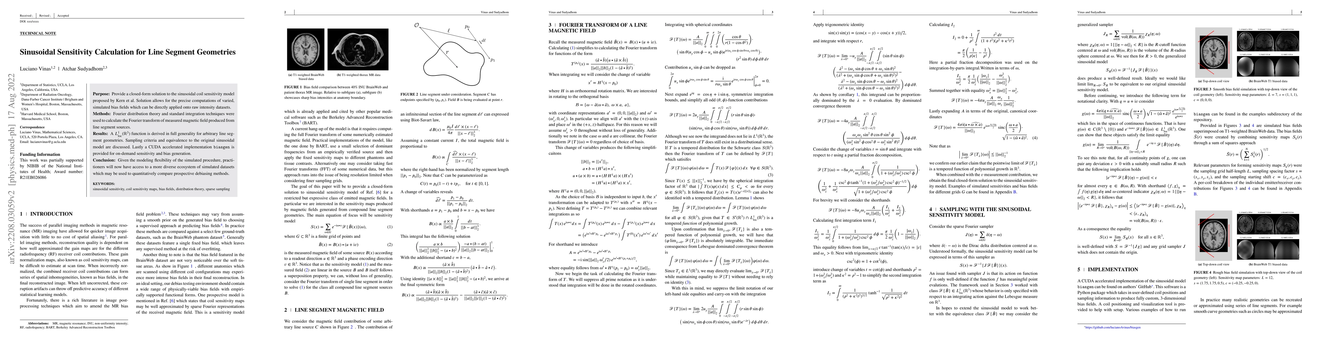Thumbnail for Sinusoidal Sensitivity Calculation for Line Segment Geometries