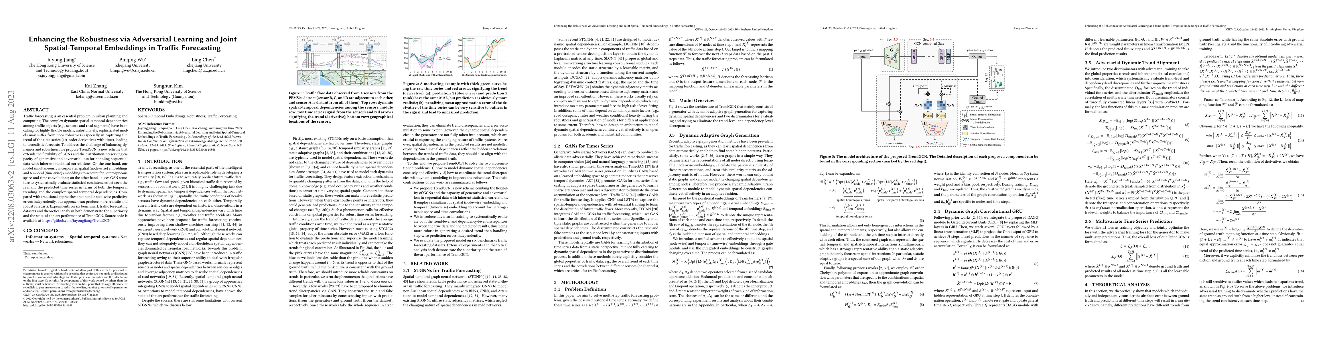 Thumbnail for Enhancing the Robustness via Adversarial Learning and Joint
  Spatial-Temporal Embeddings in Traffic Forecasting