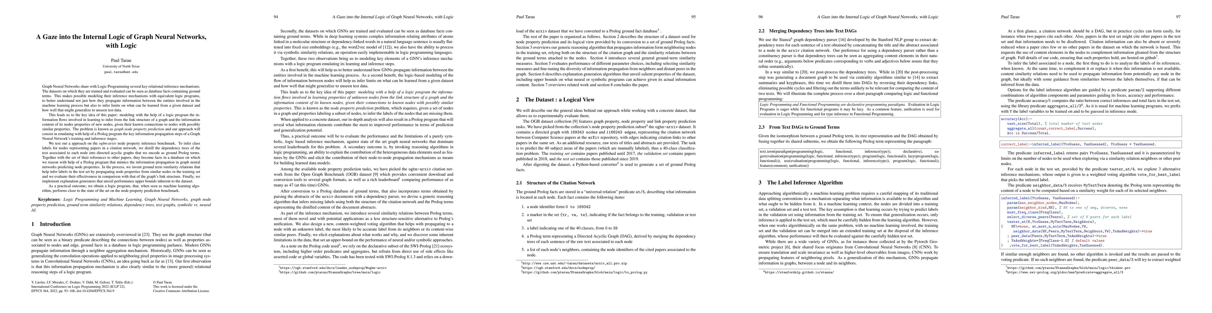 Thumbnail for A Gaze into the Internal Logic of Graph Neural Networks, with Logic
