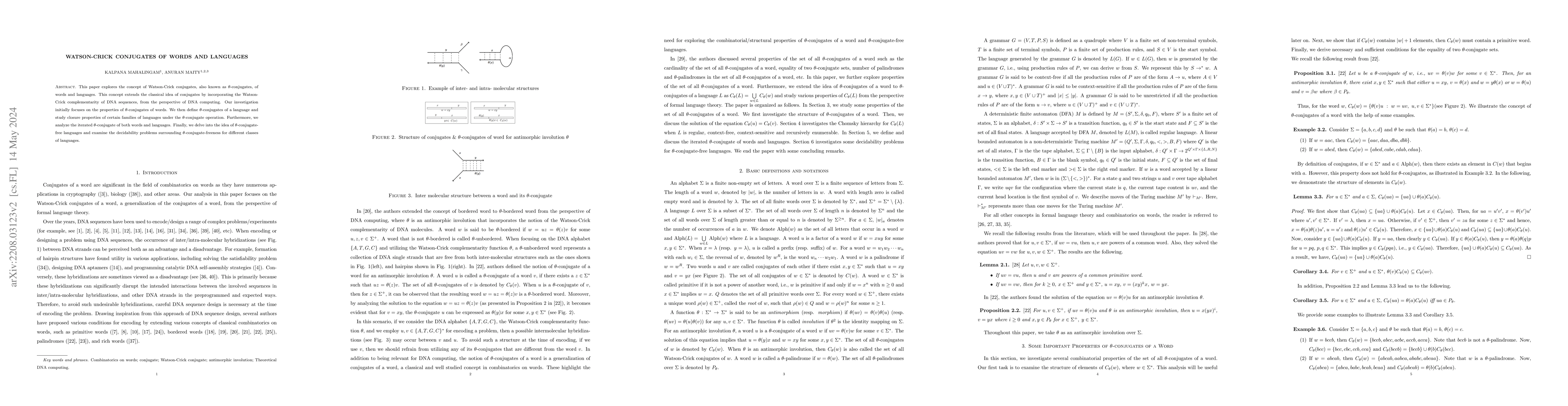 Thumbnail for Watson-Crick conjugates of words and languages