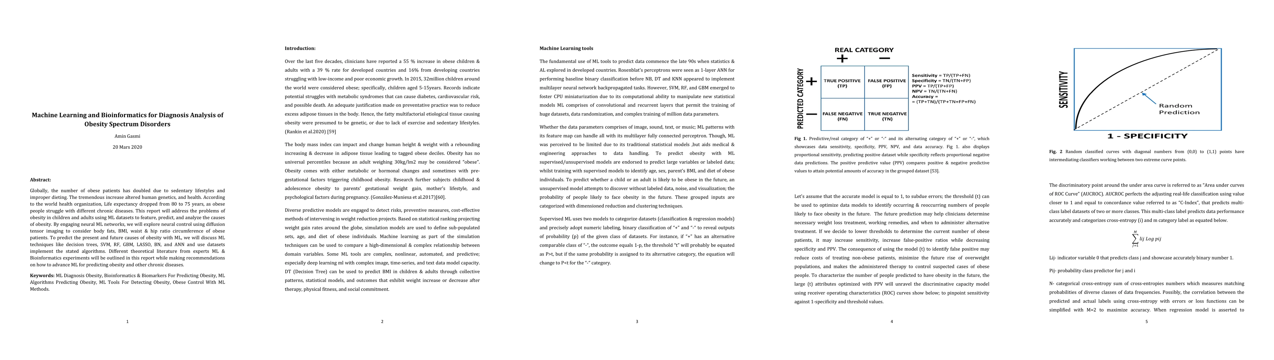 Thumbnail for Machine Learning and Bioinformatics for Diagnosis Analysis of Obesity
  Spectrum Disorders