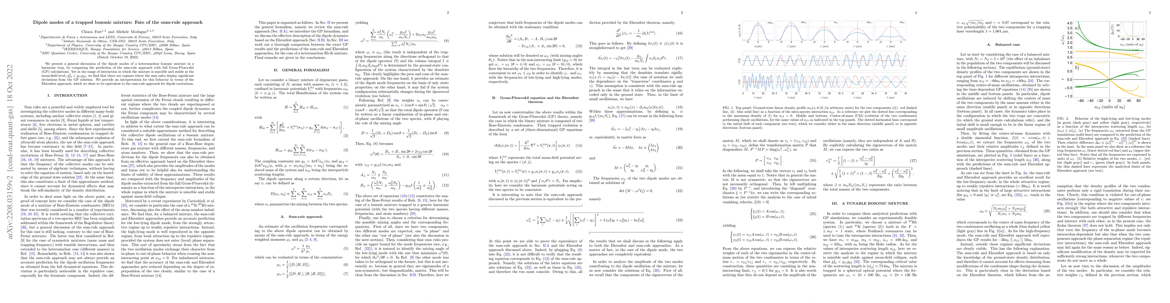 Thumbnail for Dipole modes of a trapped bosonic mixture: Fate of the sum-rule approach