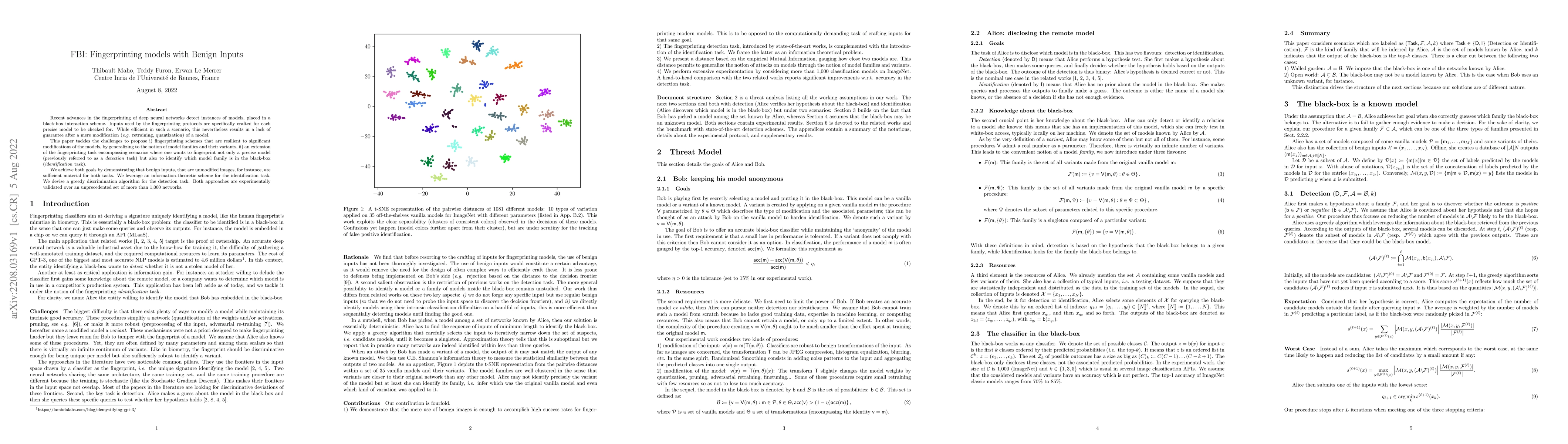 Thumbnail for FBI: Fingerprinting models with Benign Inputs