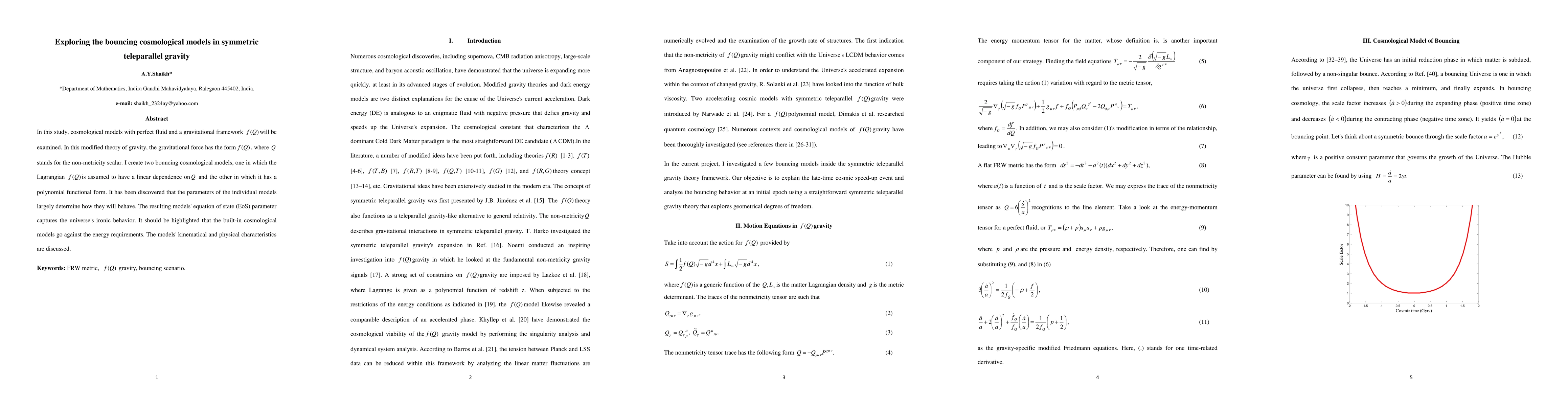 Thumbnail for Exploring the bouncing cosmological models in symmetric teleparallel
  gravity