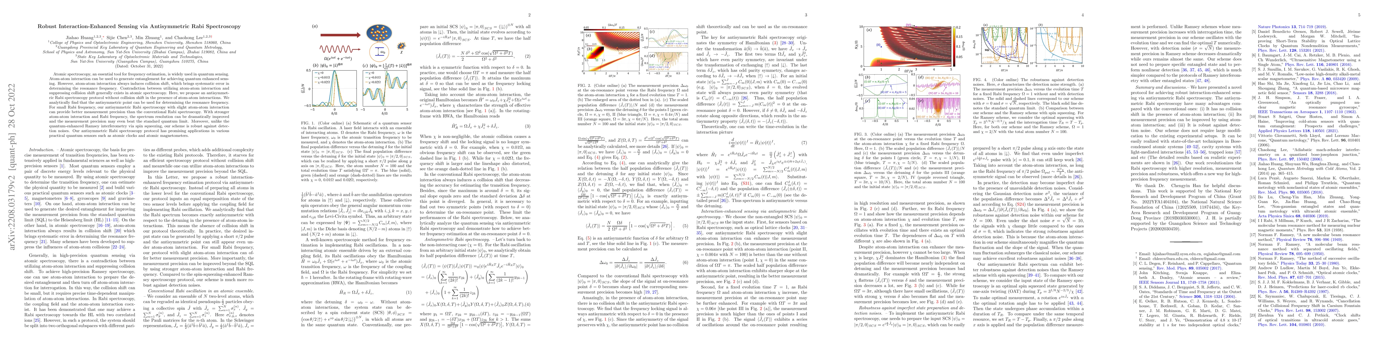 Thumbnail for Robust Interaction-Enhanced Sensing via Antisymmetric Rabi Spectroscopy