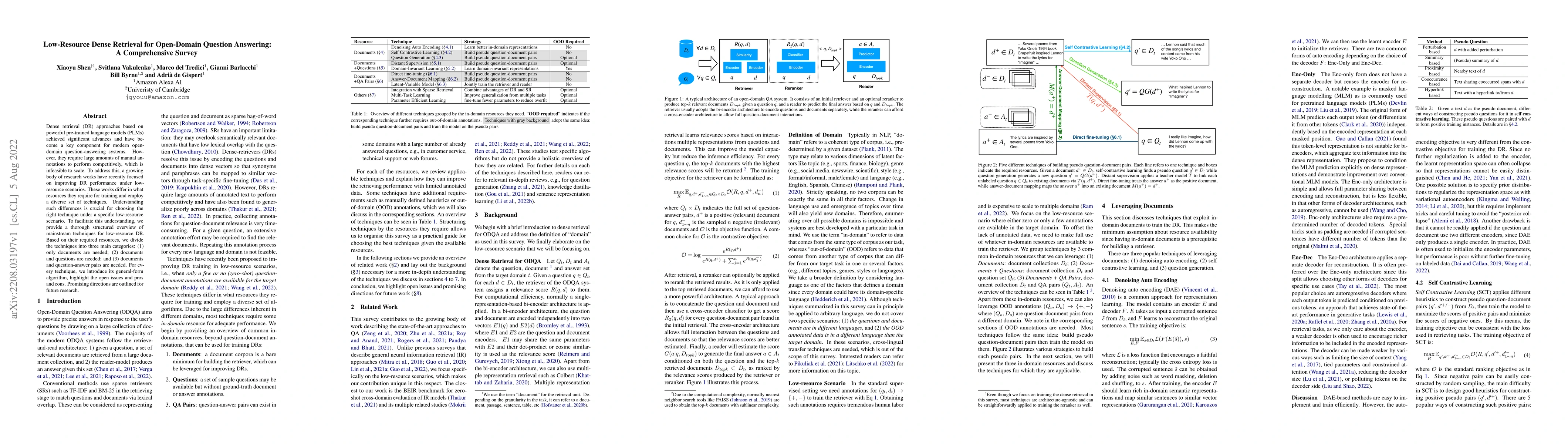 Thumbnail for Low-Resource Dense Retrieval for Open-Domain Question Answering: A
  Comprehensive Survey