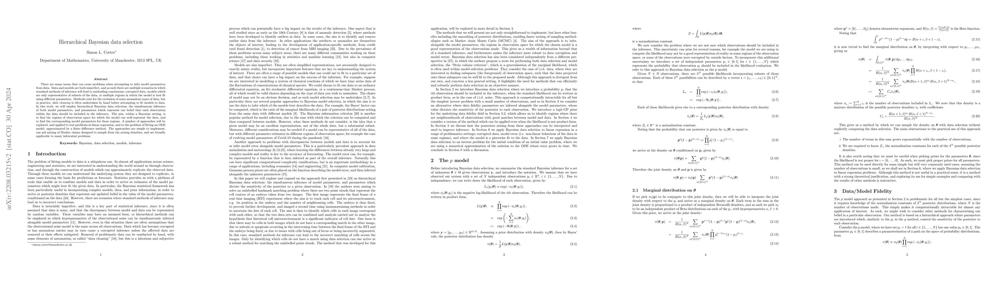 Thumbnail for Hierarchical Bayesian data selection