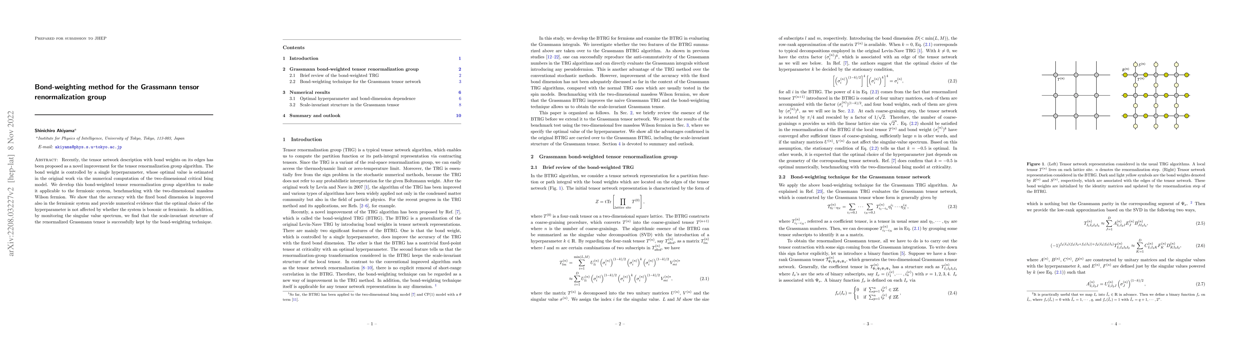 Thumbnail for Bond-weighting method for the Grassmann tensor renormalization group
