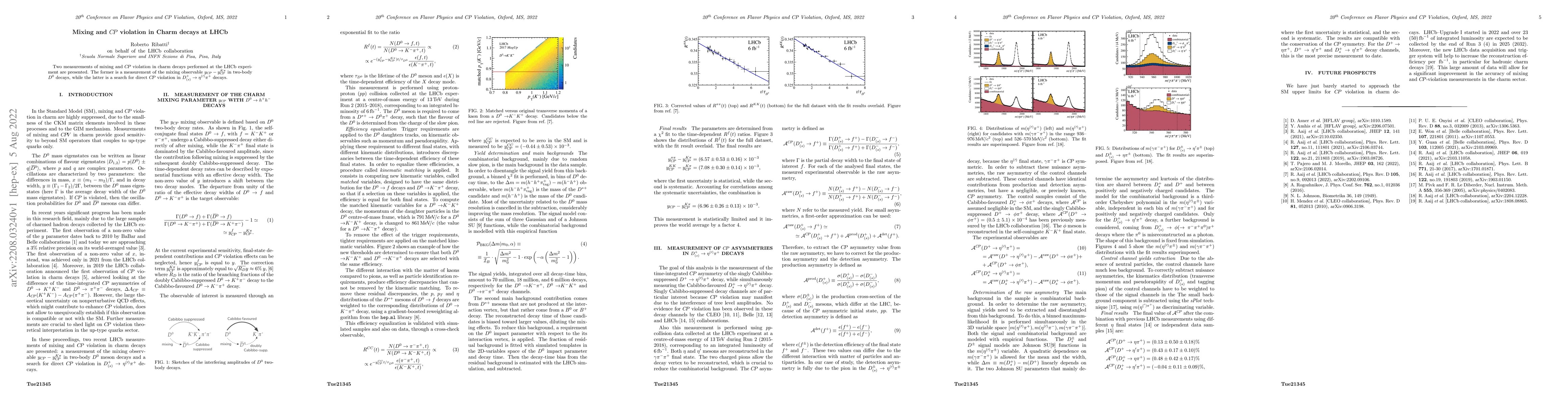 Thumbnail for Mixing and $CP$ violation in Charm deacys at LHCb