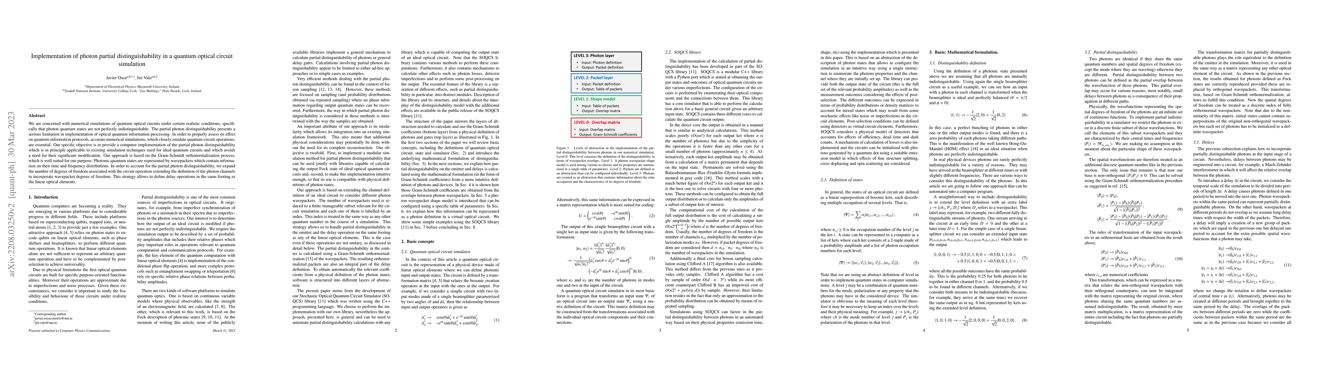 Thumbnail for Implementation of photon partial distinguishability in a quantum optical
  circuit simulation