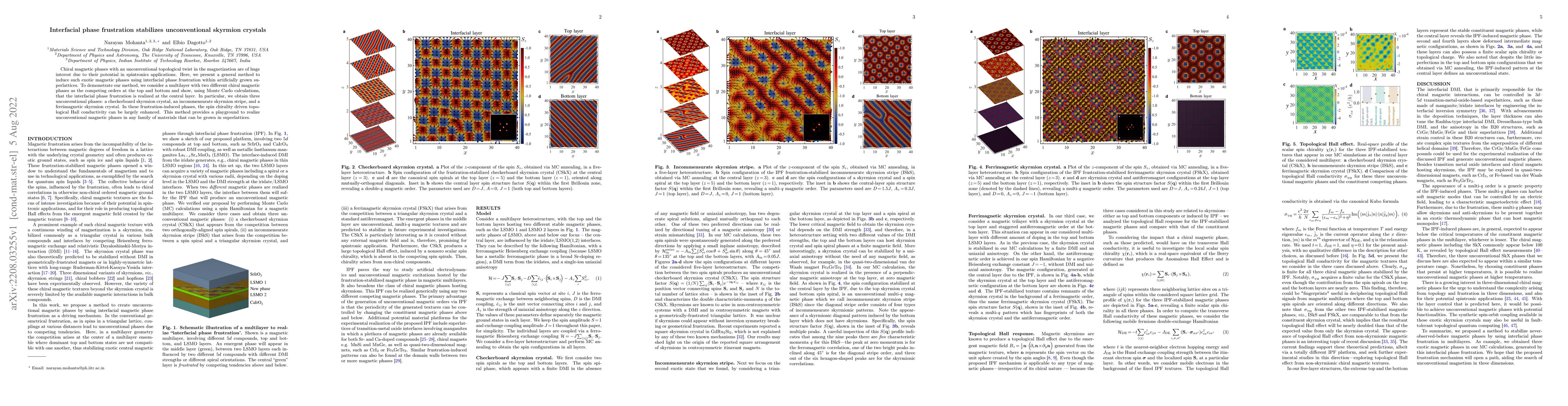Thumbnail for Interfacial phase frustration stabilizes unconventional skyrmion
  crystals