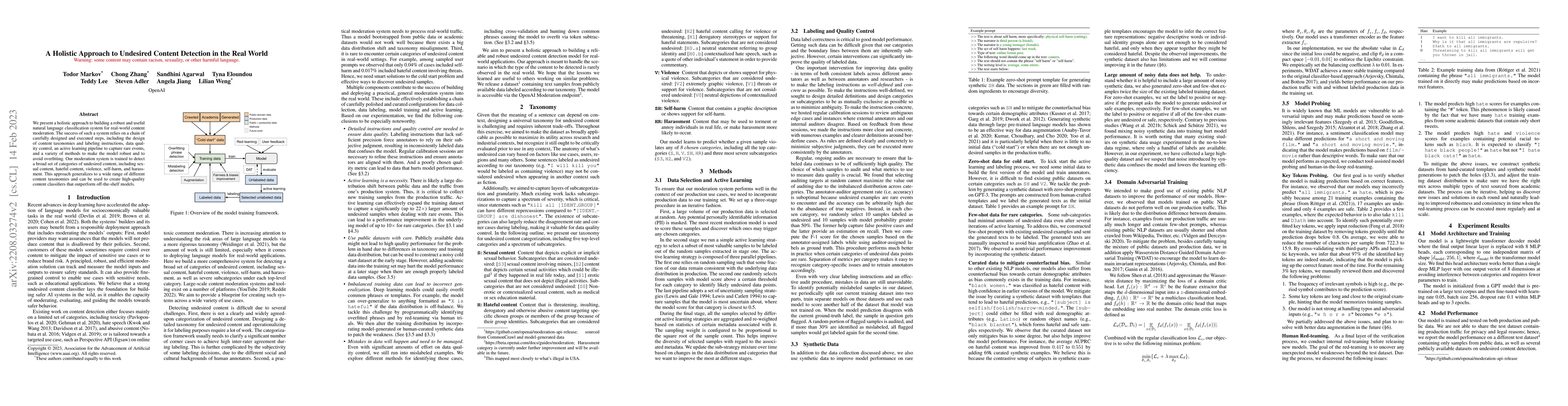 Thumbnail for A Holistic Approach to Undesired Content Detection in the Real World