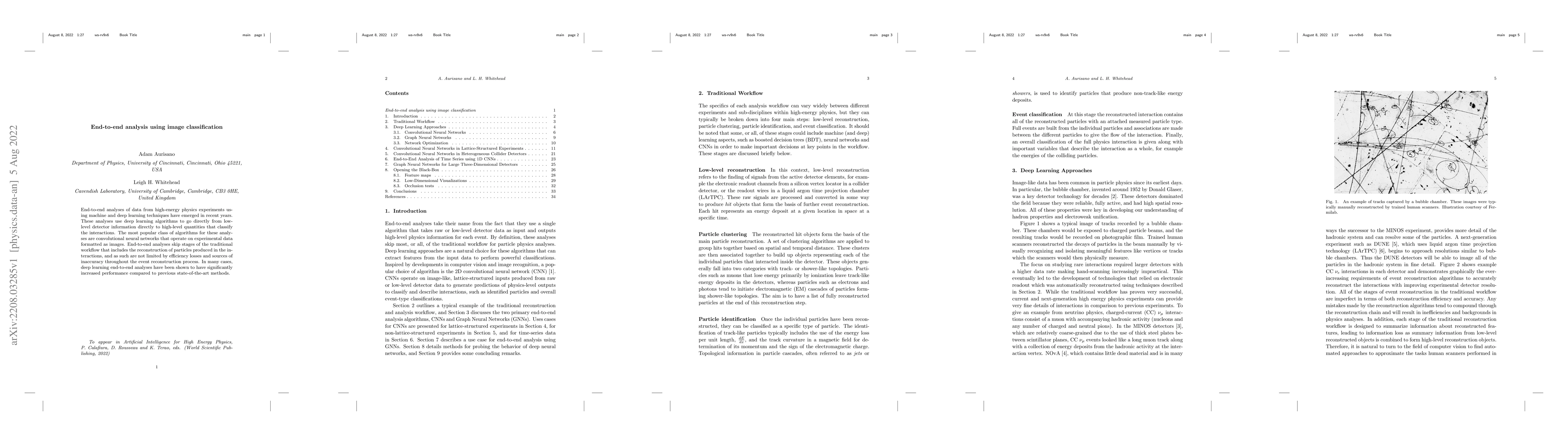 Thumbnail for End-to-end analysis using image classification
