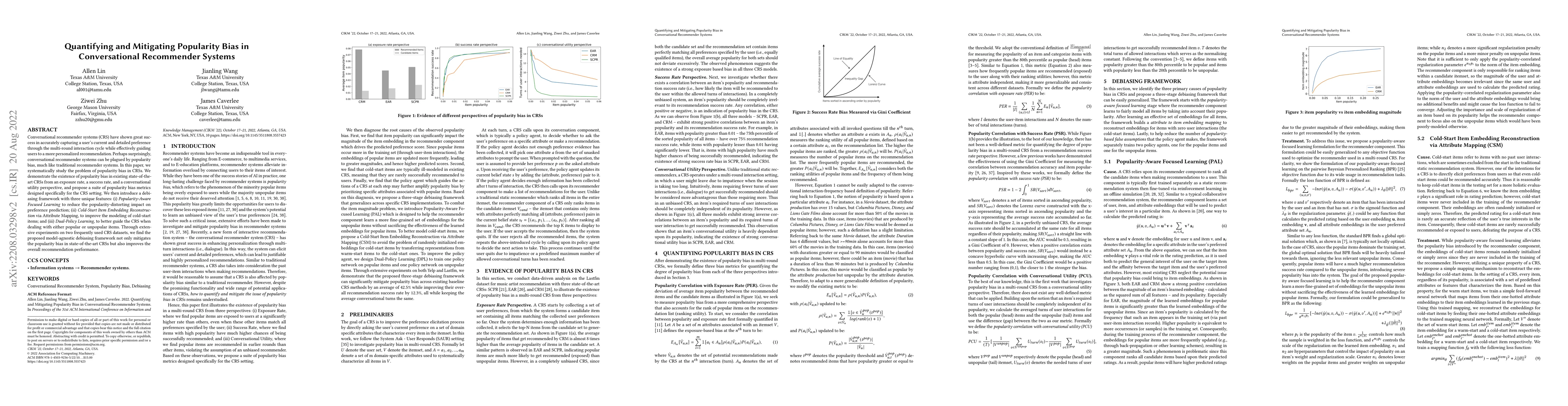 Thumbnail for Quantifying and Mitigating Popularity Bias in Conversational Recommender
  Systems