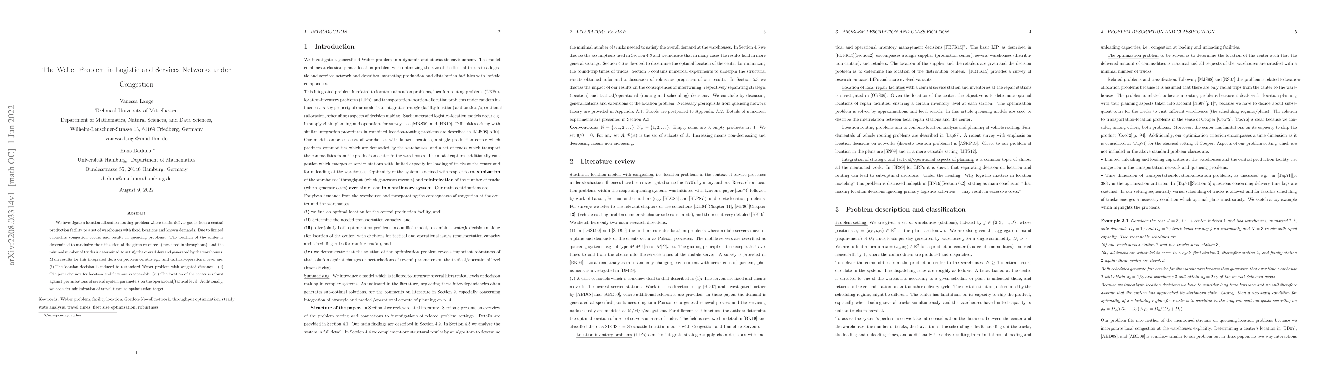 Thumbnail for The Weber Problem in Logistic and Services Networks under Congestion