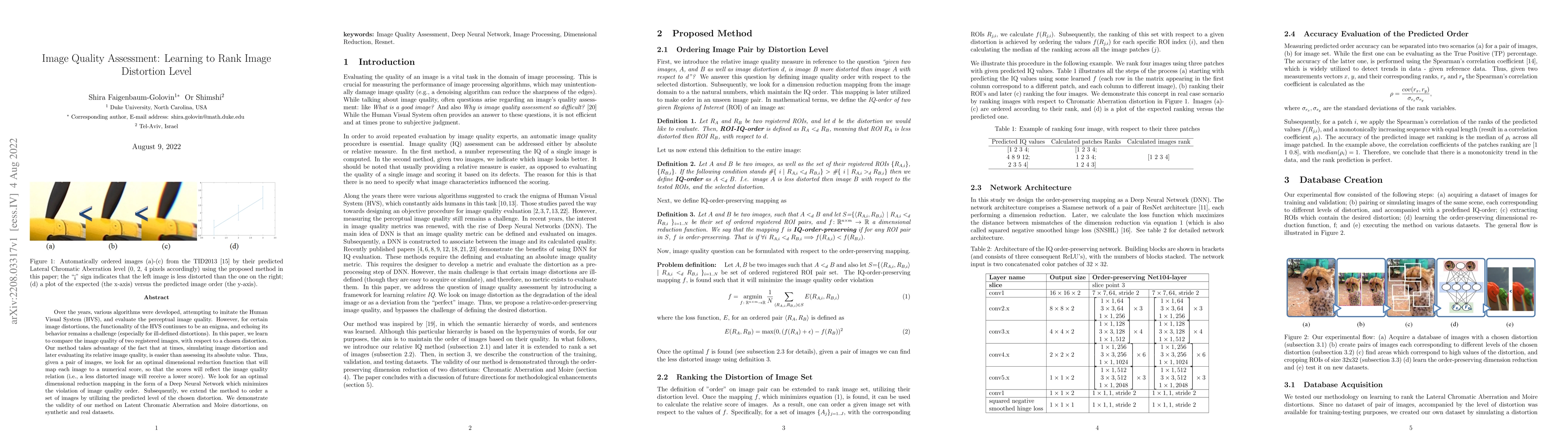 Thumbnail for Image Quality Assessment: Learning to Rank Image Distortion Level