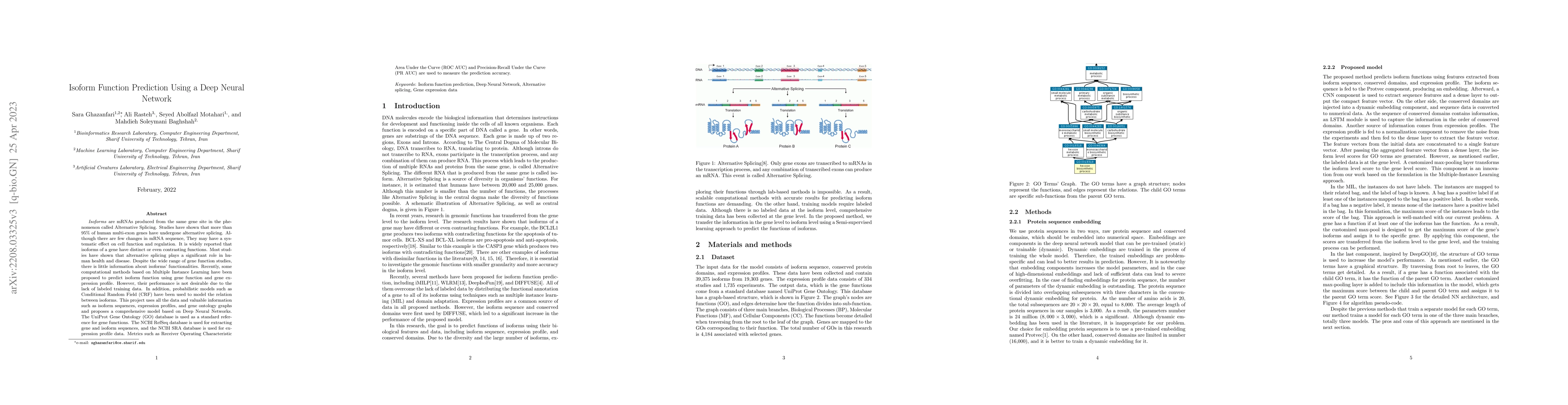 Thumbnail for Isoform Function Prediction Using a Deep Neural Network