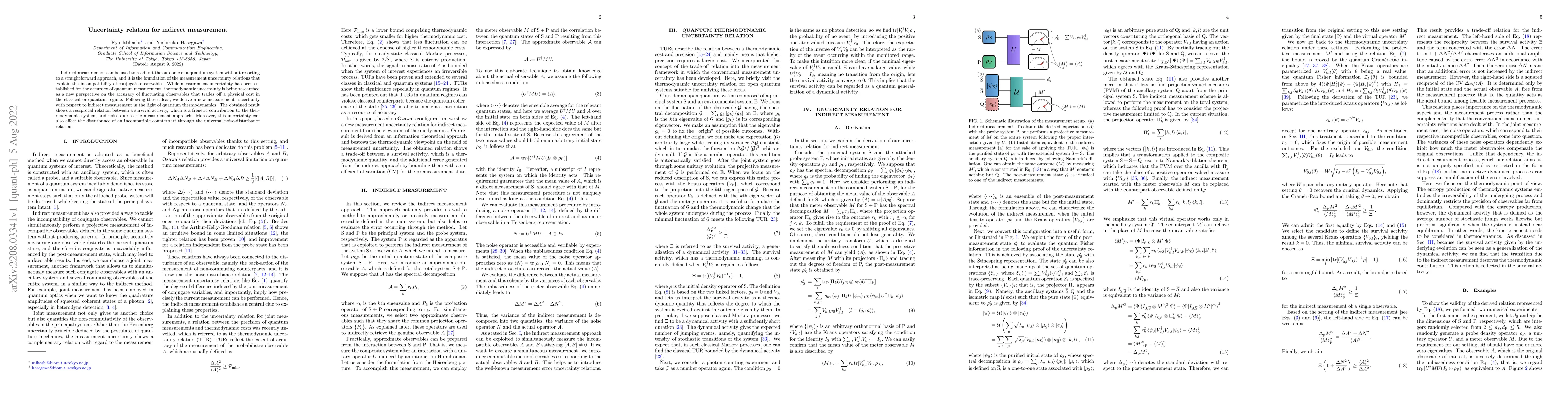Thumbnail for Uncertainty relation for indirect measurement