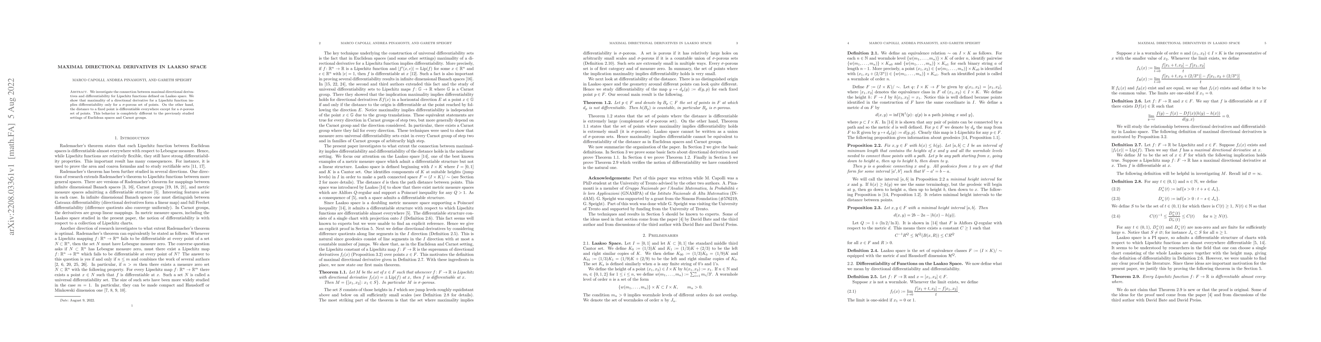 Thumbnail for Maximal Directional Derivatives in Laakso Space