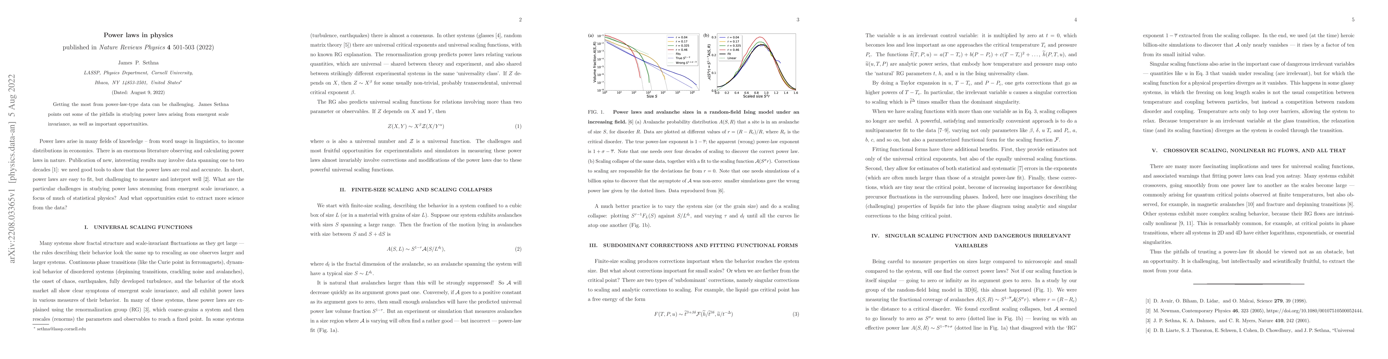 Thumbnail for Power laws in physics