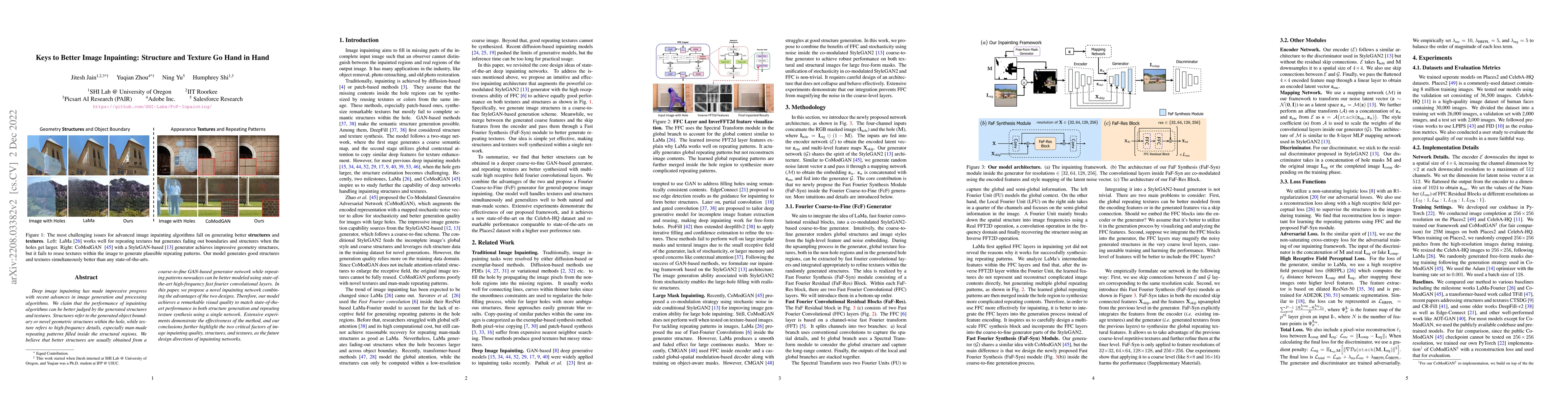 Thumbnail for Keys to Better Image Inpainting: Structure and Texture Go Hand in Hand