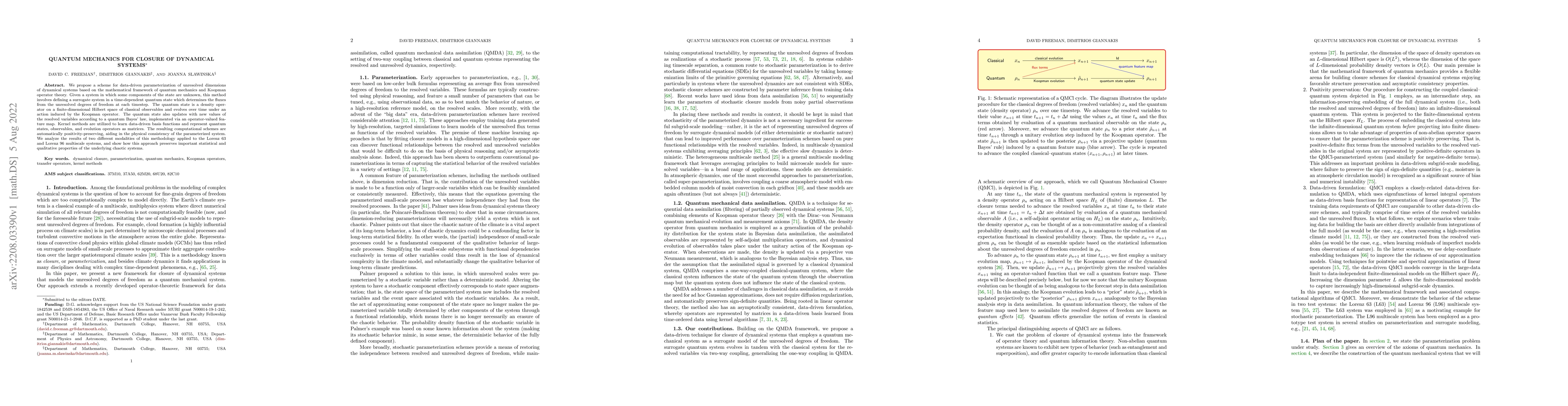 Thumbnail for Quantum Mechanics for Closure of Dynamical Systems
