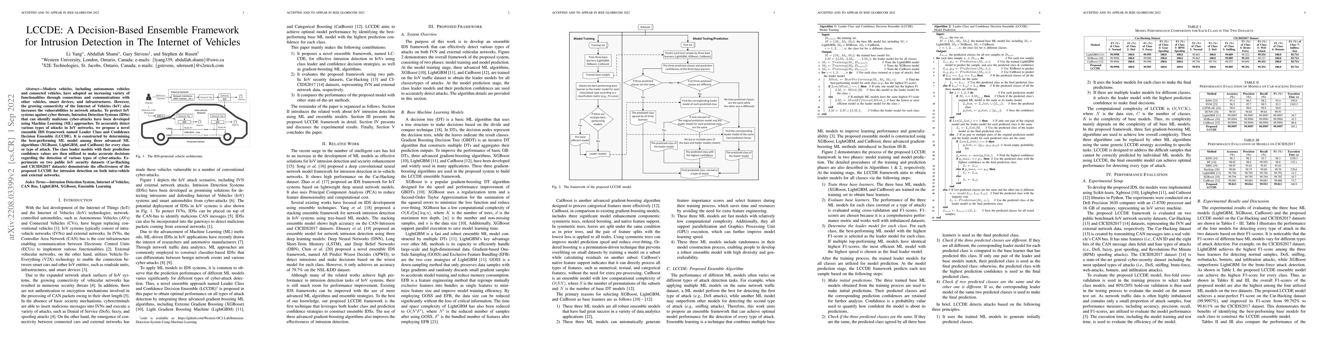 Thumbnail for LCCDE: A Decision-Based Ensemble Framework for Intrusion Detection in
  The Internet of Vehicles