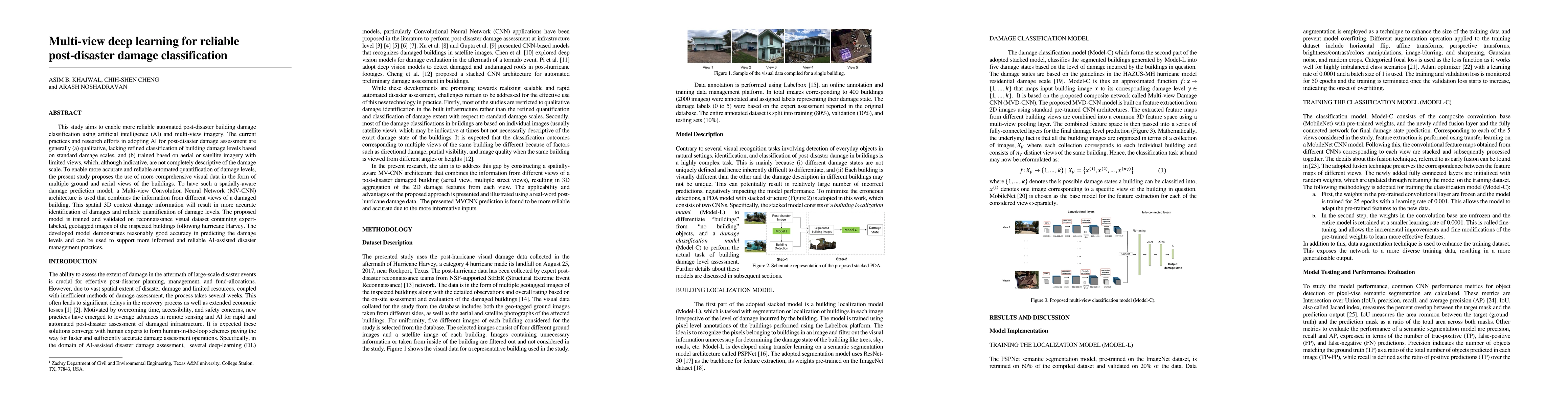 Thumbnail for Multi-view deep learning for reliable post-disaster damage
  classification