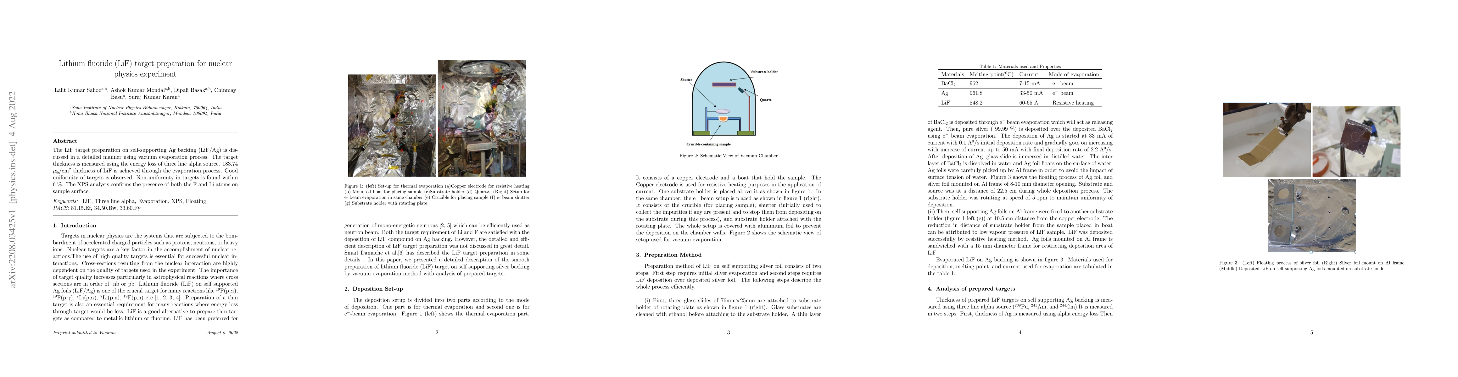 Thumbnail for Lithium fluoride (LiF) target preparation for nuclear physics experiment