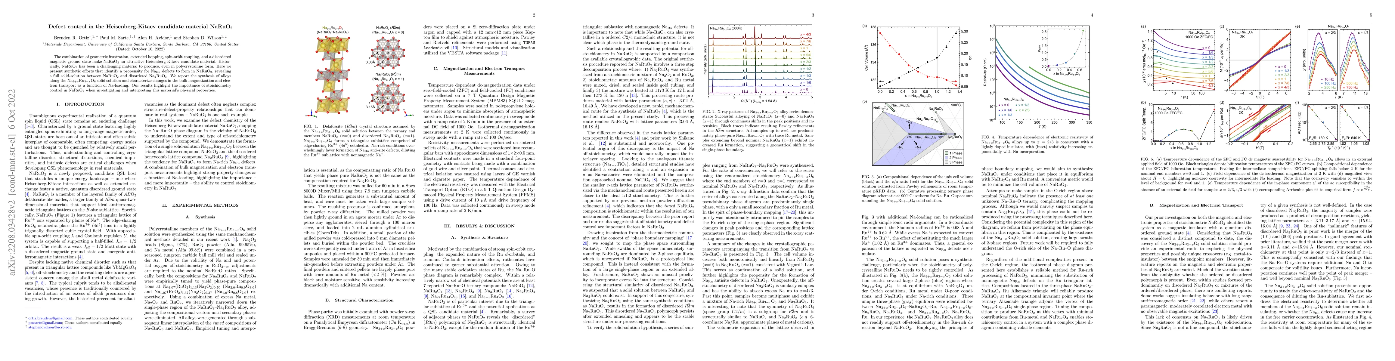 Thumbnail for Defect control in the Heisenberg-Kitaev candidate material NaRuO$_2$