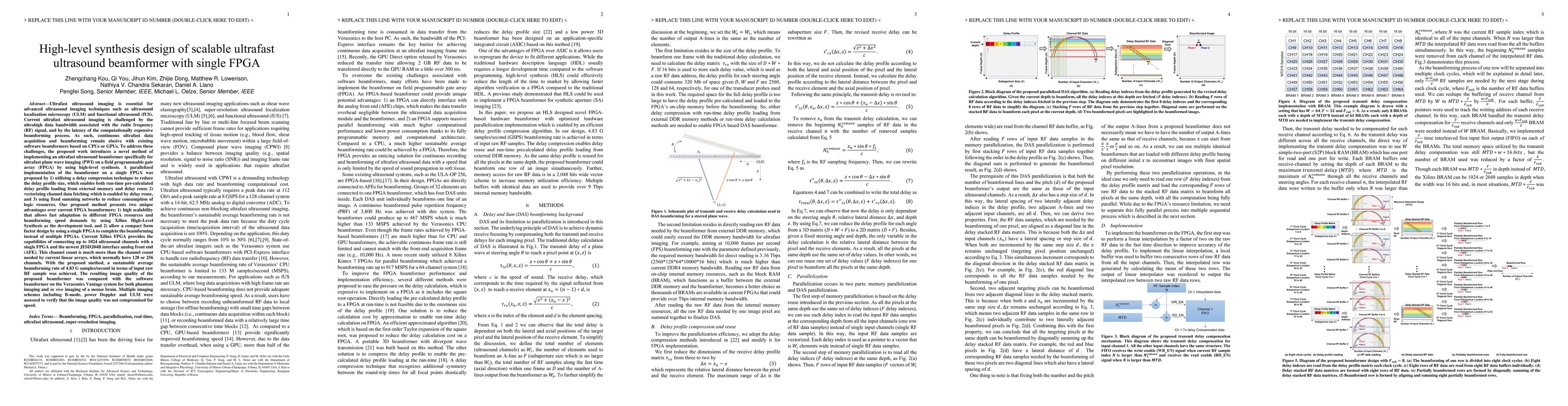 Thumbnail for High-level synthesis design of scalable ultrafast ultrasound beamformer
  with single FPGA