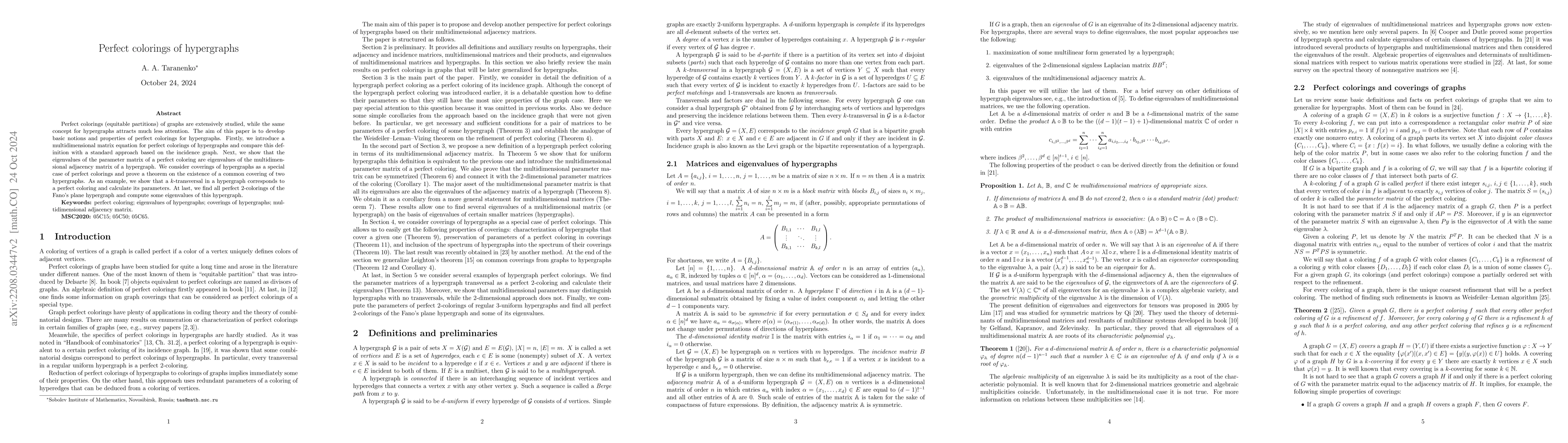 Thumbnail for Perfect colorings of hypergraphs