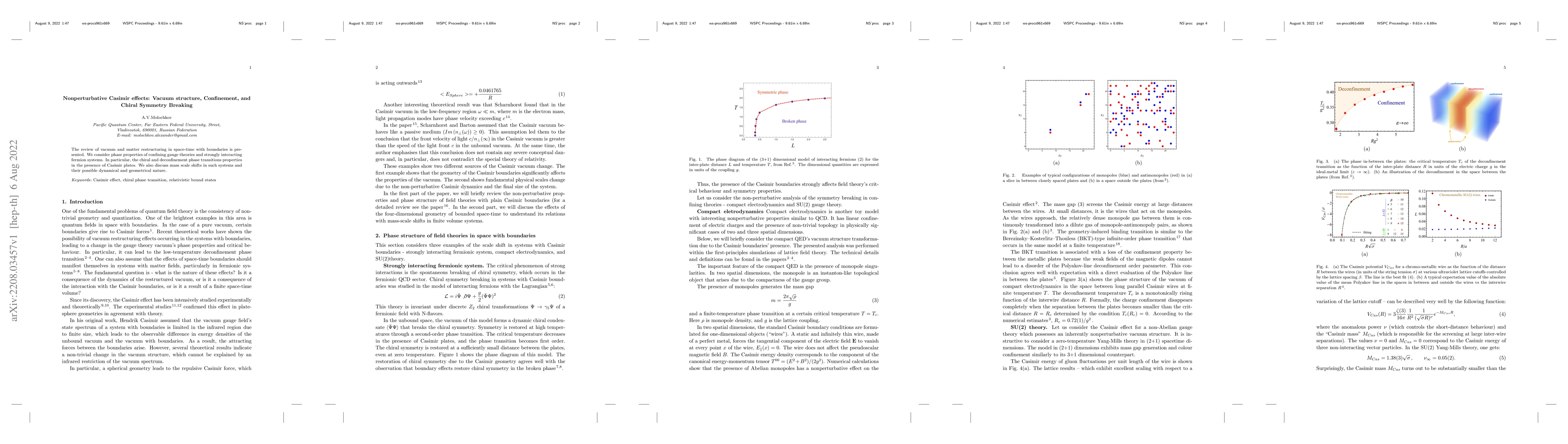 Thumbnail for Nonperturbative Casimir effects: Vacuum structure, Confinement, and
  Chiral Symmetry Breaking