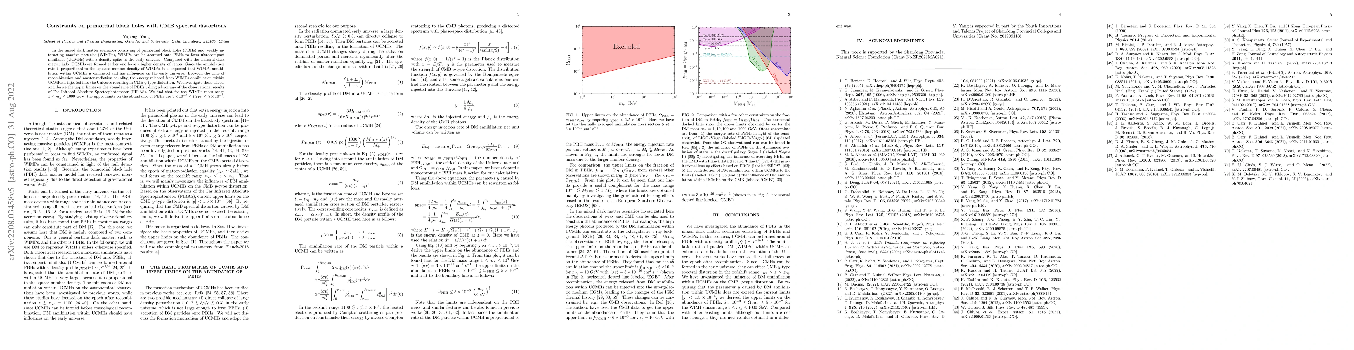 Thumbnail for Constraints on primordial black holes with CMB spectral distortions