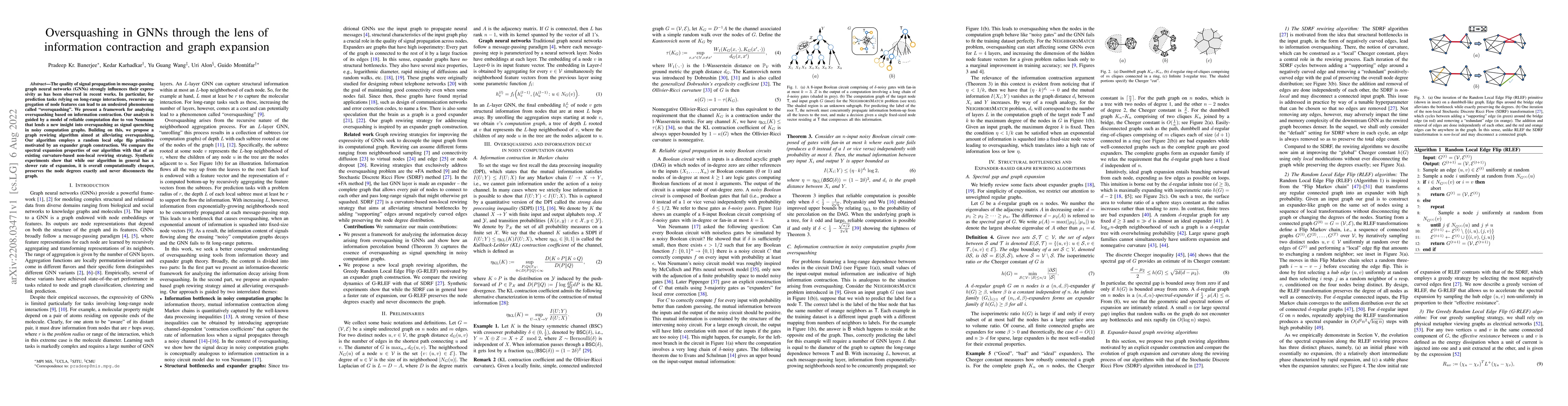 Thumbnail for Oversquashing in GNNs through the lens of information contraction and
  graph expansion