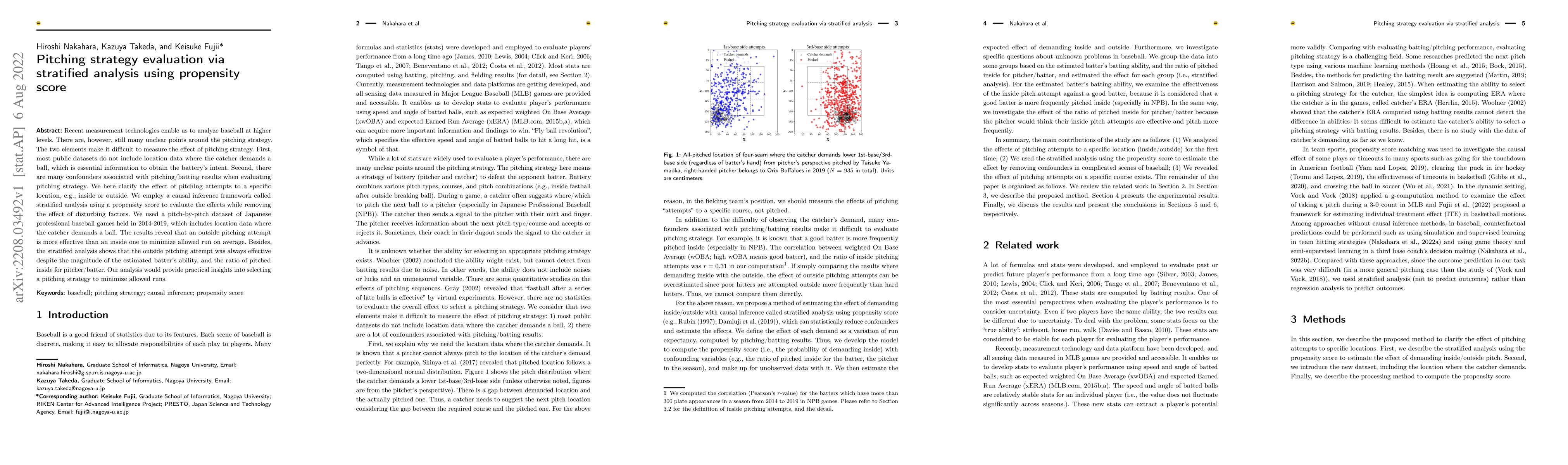 Thumbnail for Pitching strategy evaluation via stratified analysis using propensity
  score